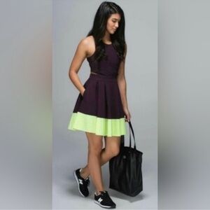 Lululemon Away Dress purple and green